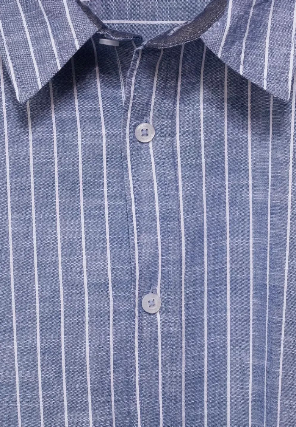 Chambray Hemd Mit Streifen