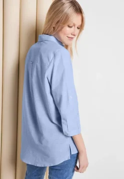 Chambray Longbluse