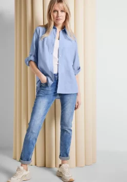 Chambray Longbluse