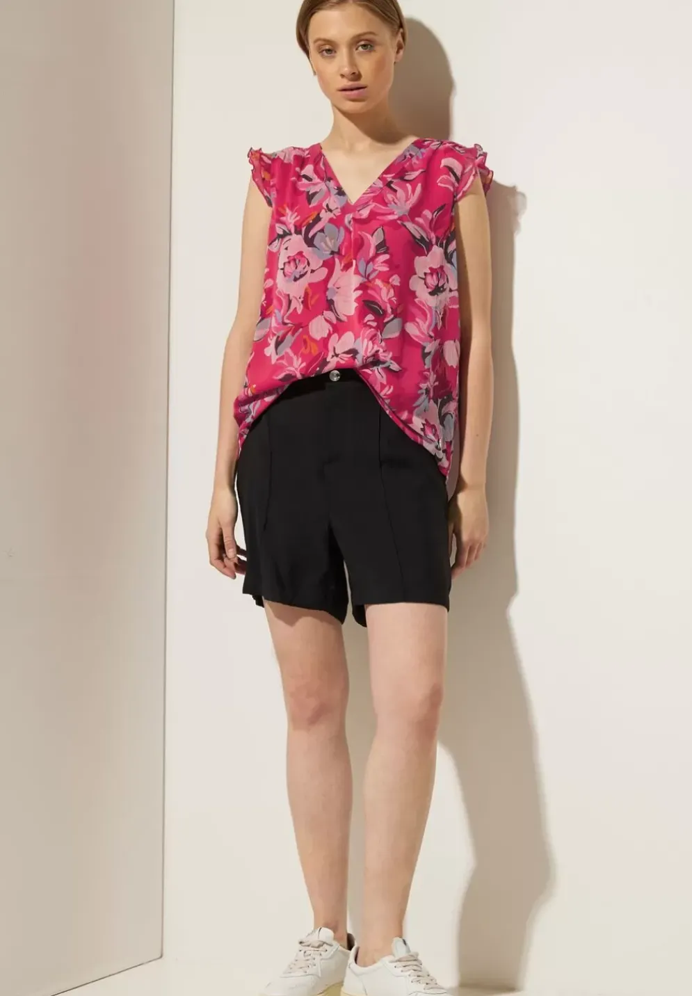 Chiffon Bluse Mit Ruschen
