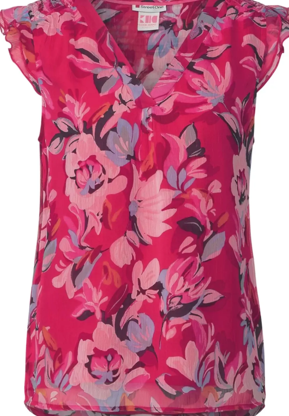 Chiffon Bluse Mit Ruschen
