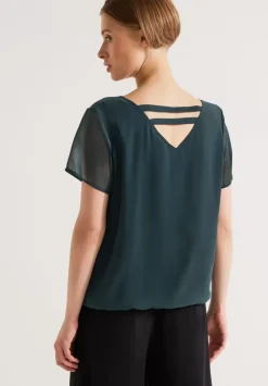 Chiffonbluse Mit Cut Outs
