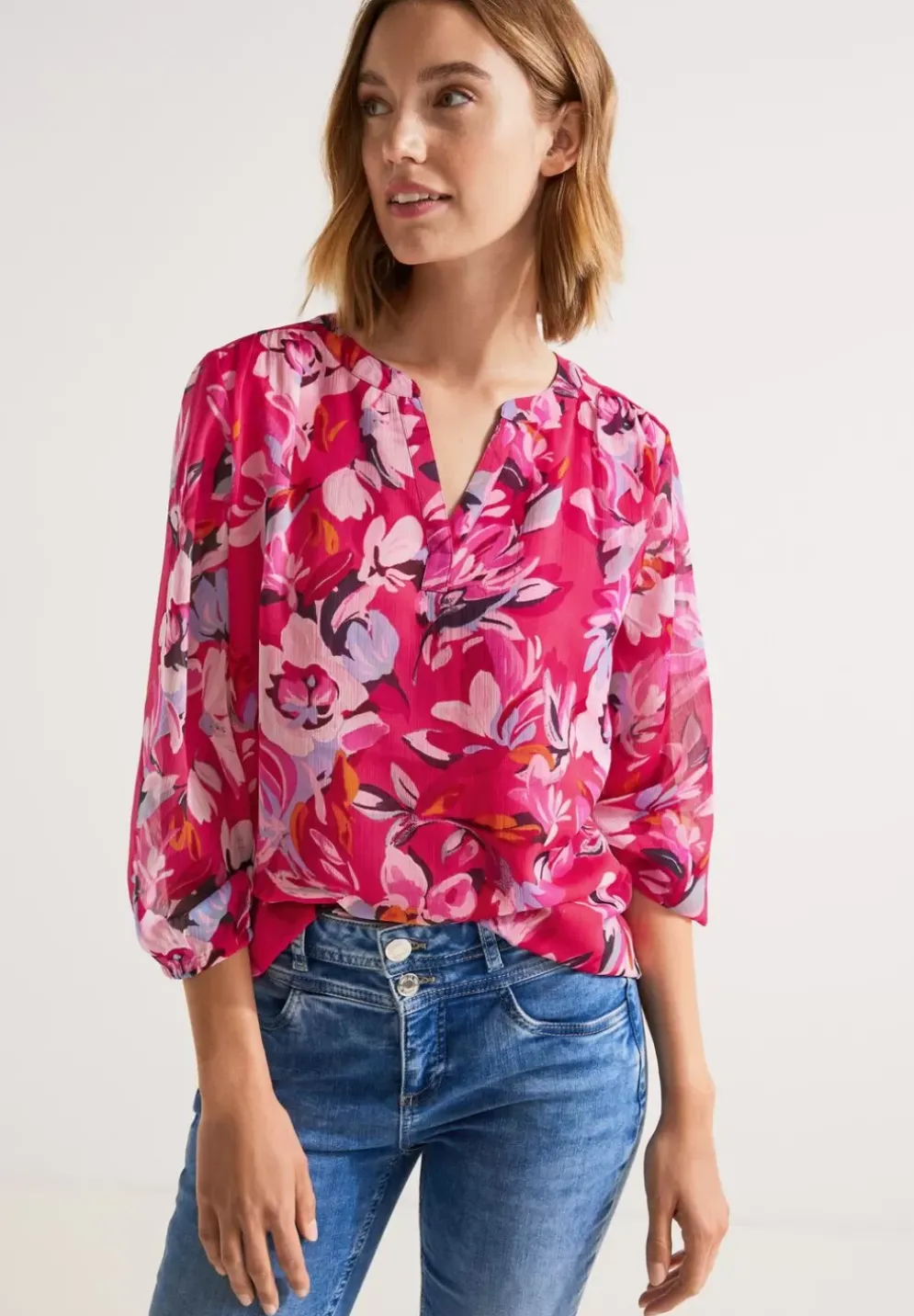 Chiffonbluse Mit Print