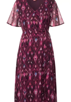Chiffonkleid In Wickeloptik