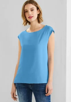 Chiffonshirt Im Materialmix