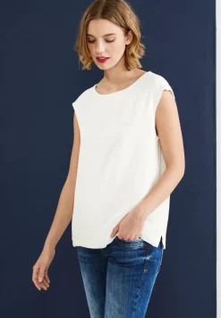 Chiffonshirt Im Materialmix