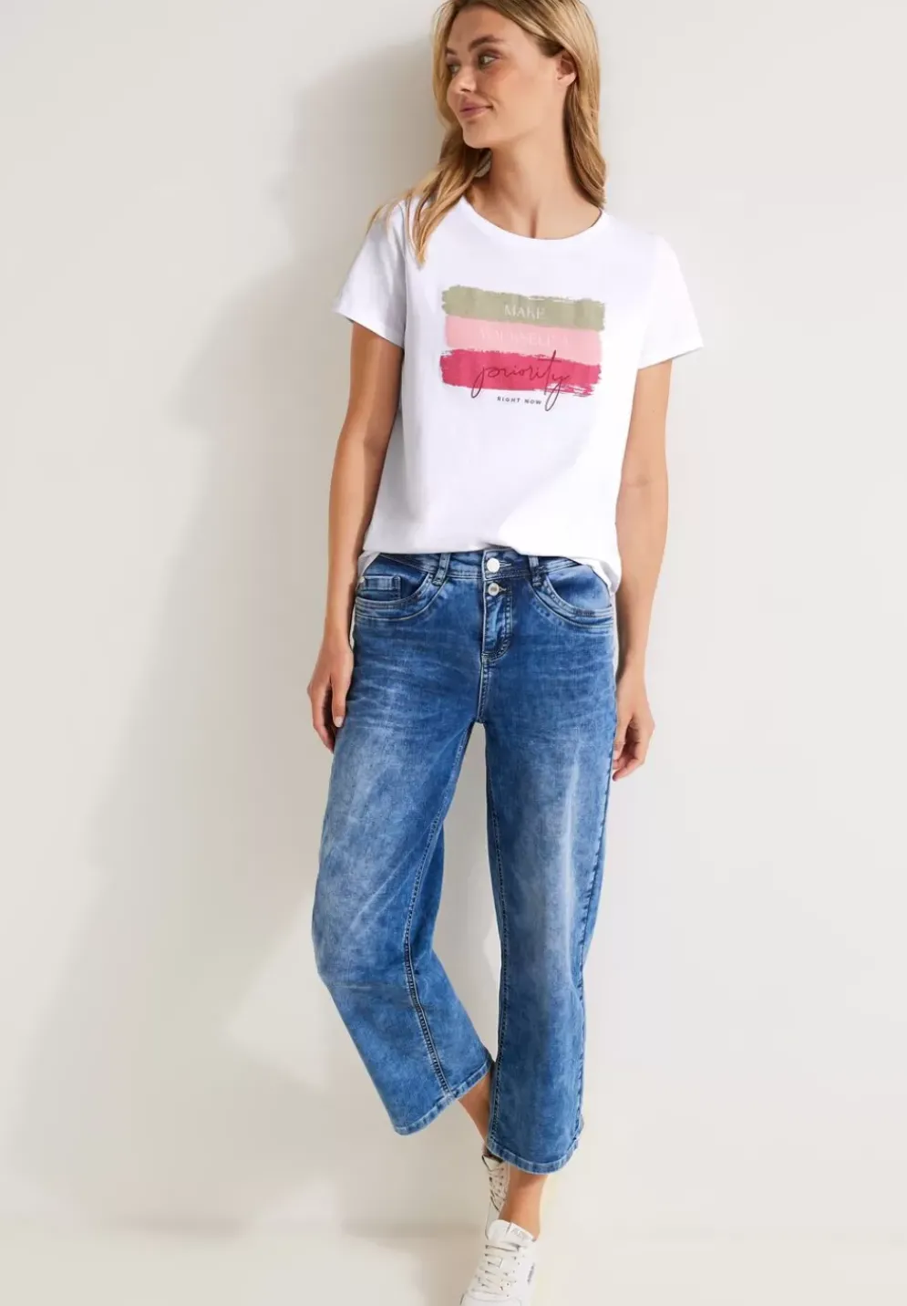 Colorblock Partprint Shirt
