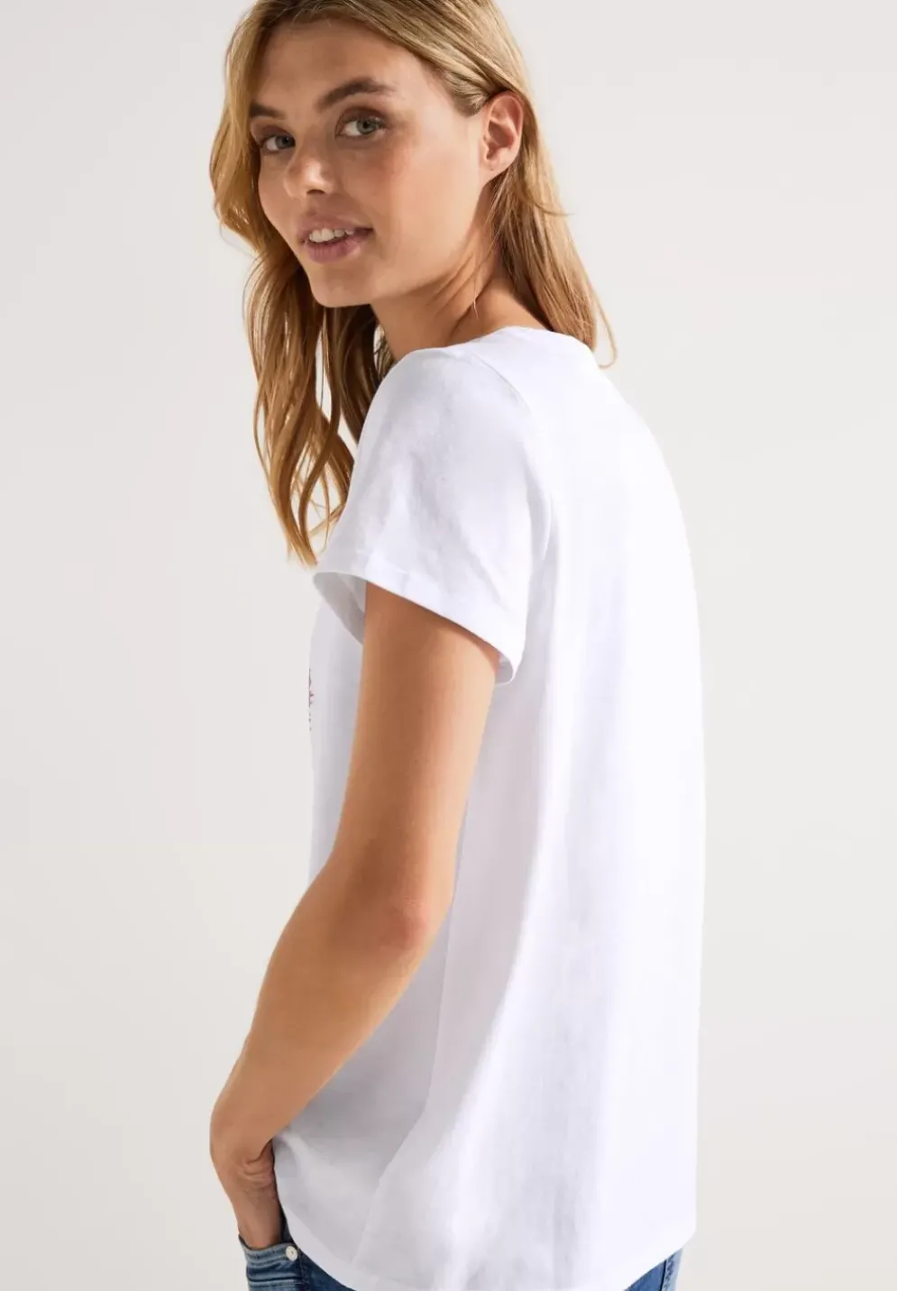 Colorblock Partprint Shirt