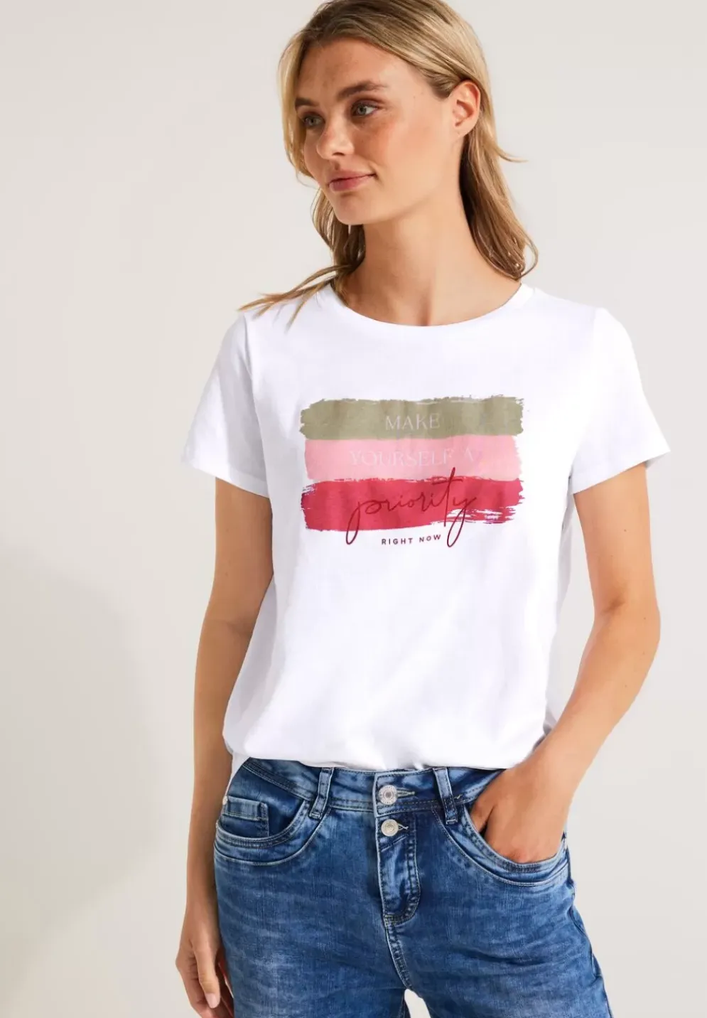 Colorblock Partprint Shirt