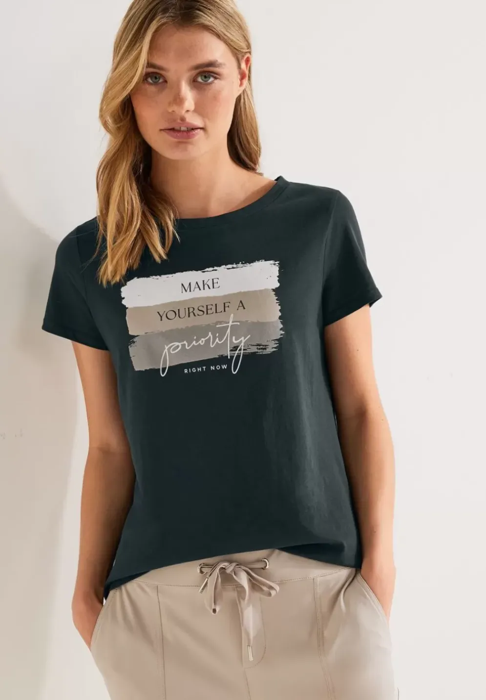 Colorblock Partprint Shirt