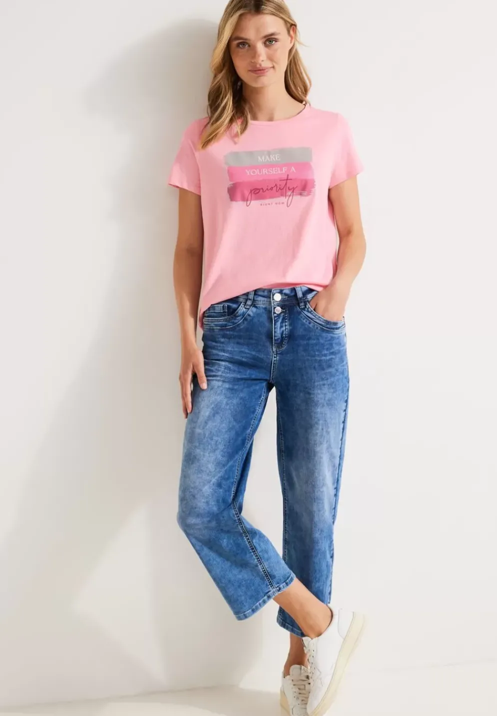 Colorblock Partprint Shirt