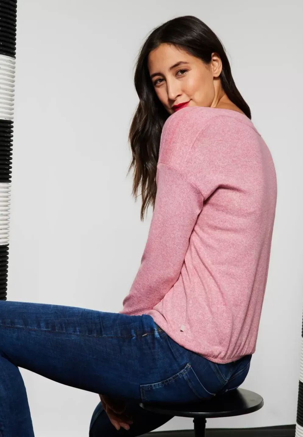 Cosy Langarmshirt Mit Print