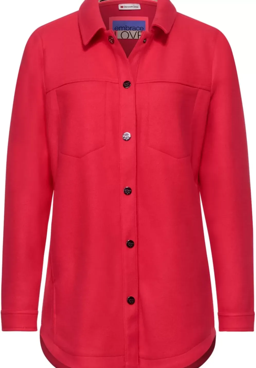 Cosy Overshirt In Unifarbe