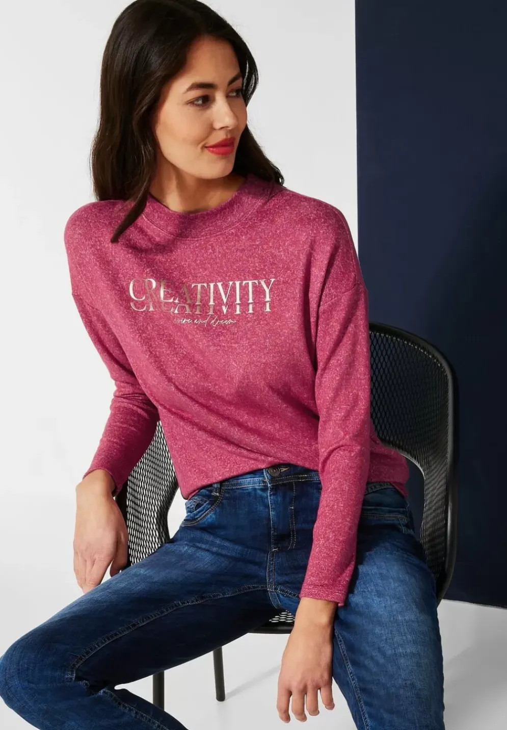 Cosy Shirt Mit Wording Print