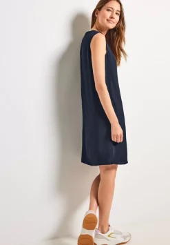 Crepekleid In Unifarbe