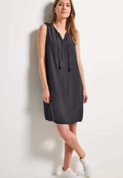 Crepekleid In Unifarbe