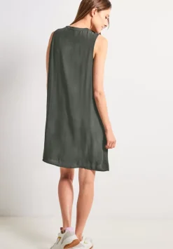 Crepekleid In Unifarbe