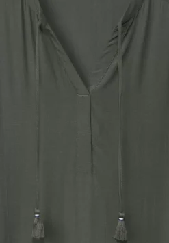 Crepekleid In Unifarbe