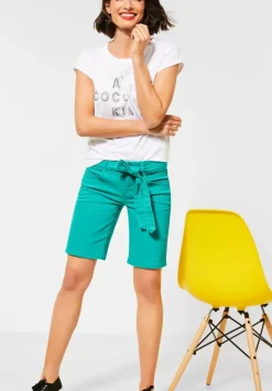 Denim-Bermuda Im Colour-Look