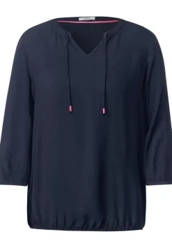 Dobby Bluse Mit 3/4 Armel