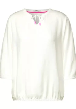 Dobby Bluse Mit 3/4 Armel