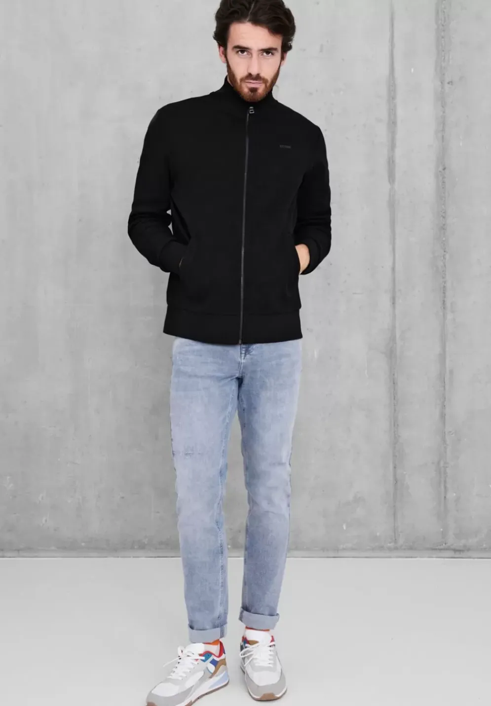 Doubleface Sweatshirtjacke