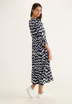 Ethno Midi Kleid Mit Print