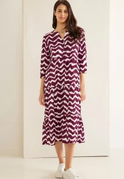 Ethno Midi Kleid Mit Print