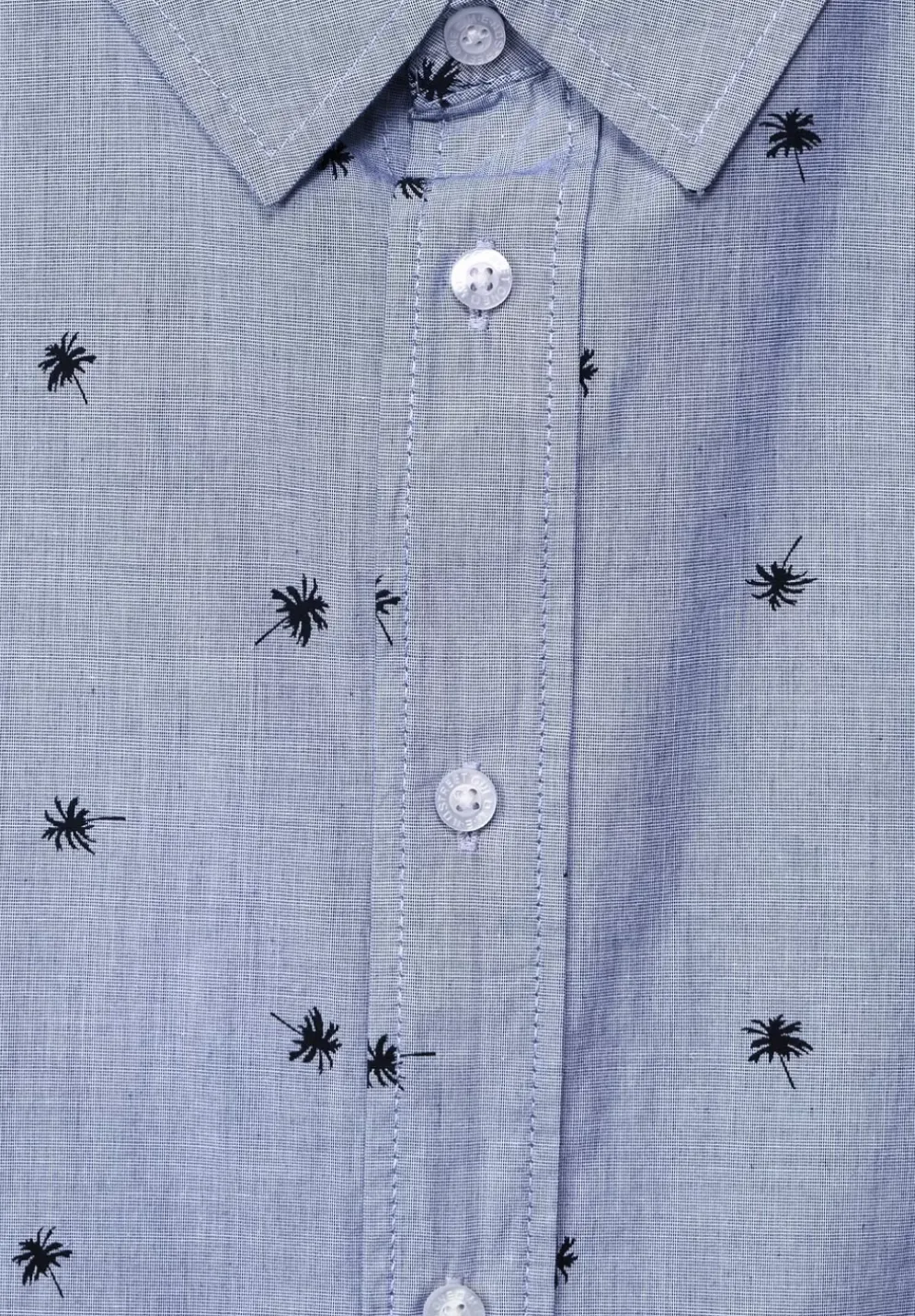Fil A Fil Hemd Mit Print