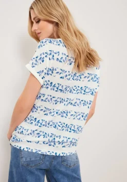 Florales Streifenshirt