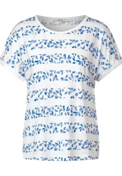 Florales Streifenshirt