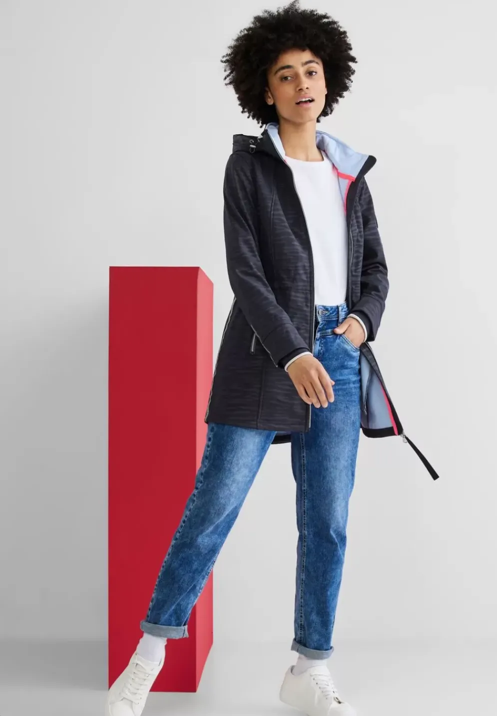 Gemusterte Softshelljacke