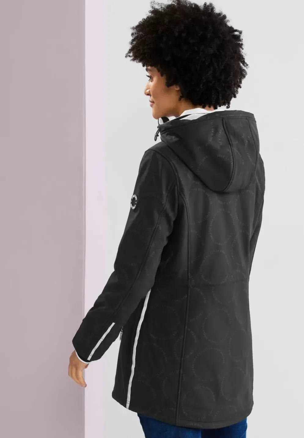Gemusterte Softshelljacke