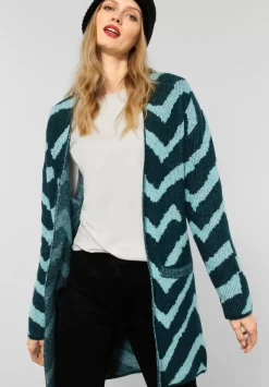 Gemusterter Longcardigan