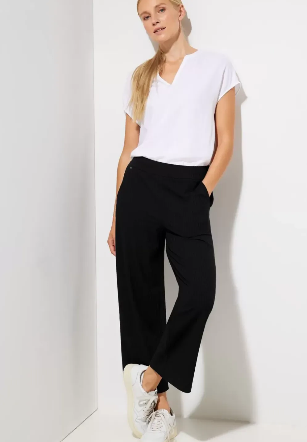 Gerippte Loose Fit Hose