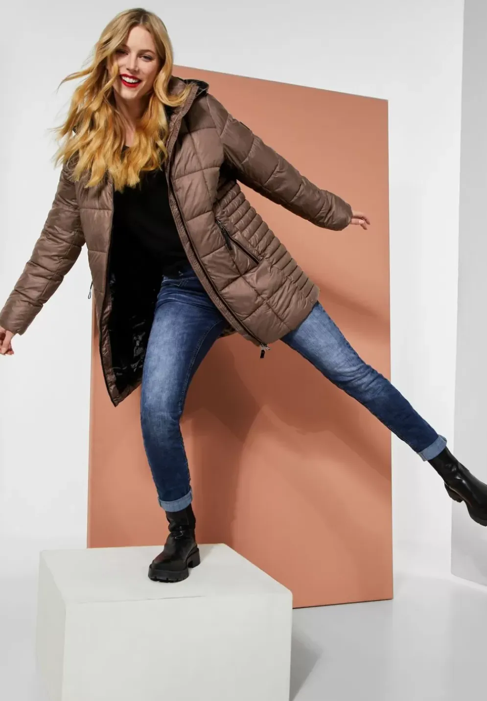 Gesteppte Jacke Mit Zipper