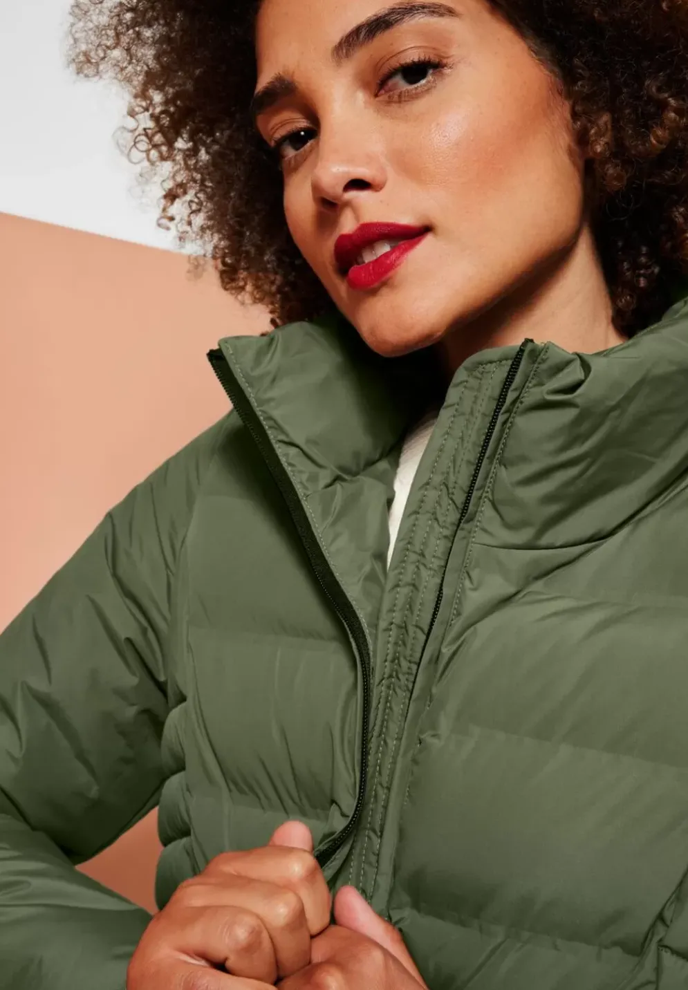 Gesteppte Longjacke
