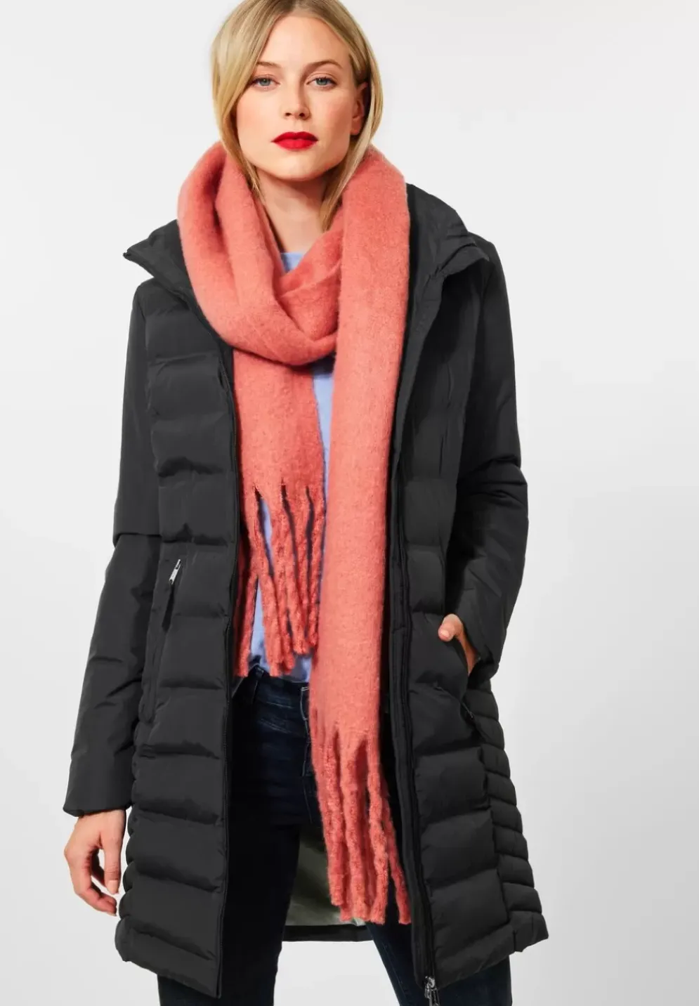 Gesteppte Longjacke