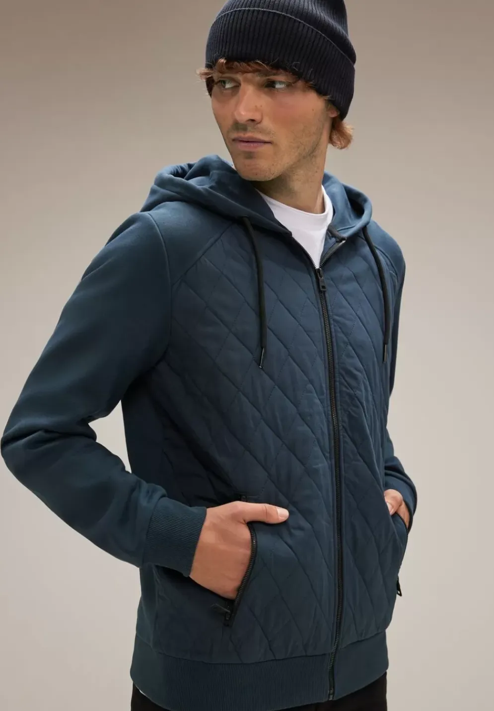 Gesteppte Sweatshirtjacke