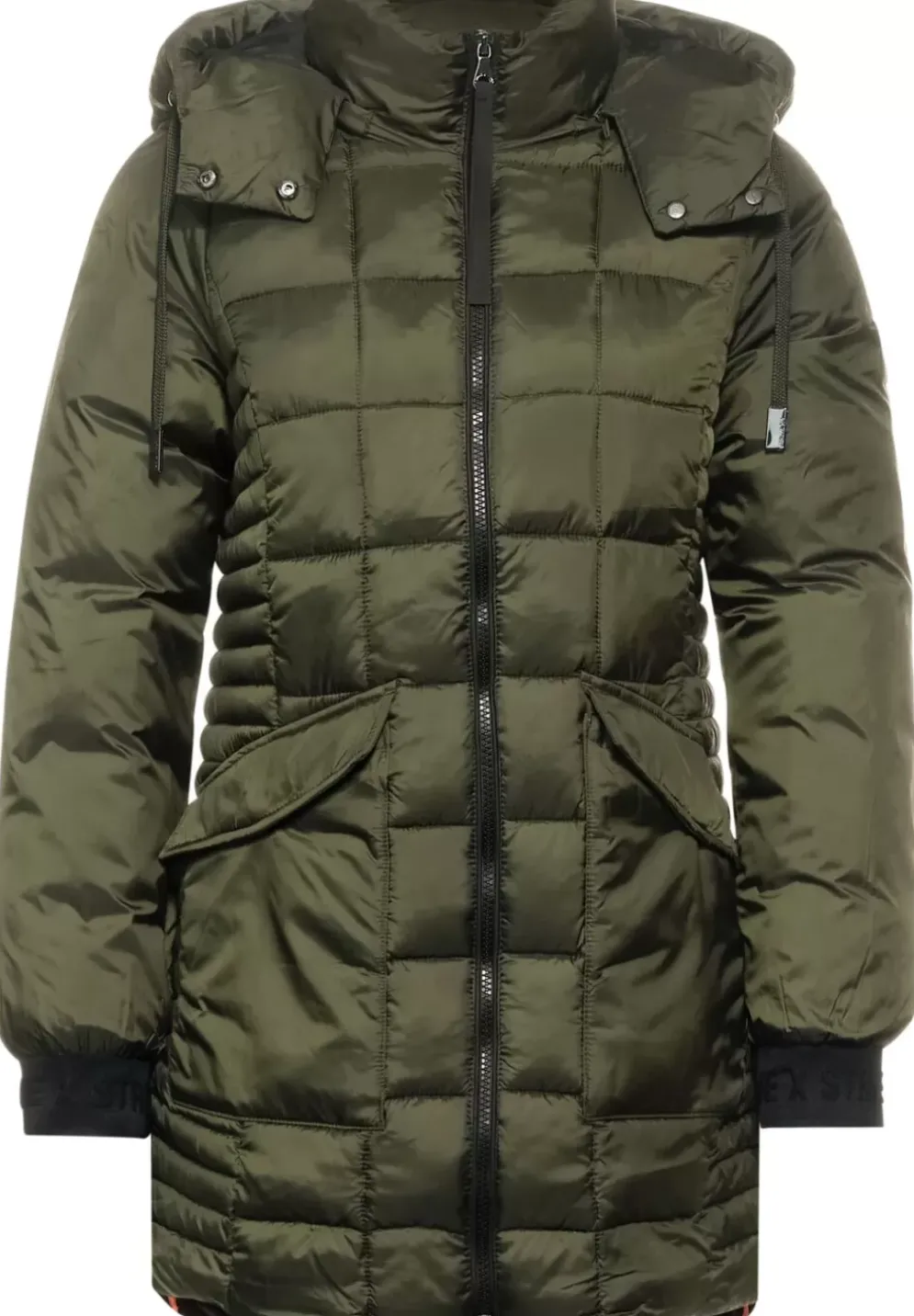 Gesteppter Mantel Mit Zipper