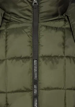 Gesteppter Mantel Mit Zipper
