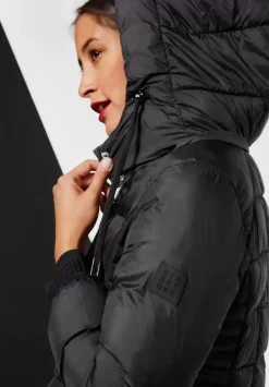 Gesteppter Mantel Mit Zipper