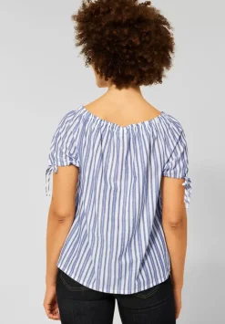 Gestreifte Carmenbluse