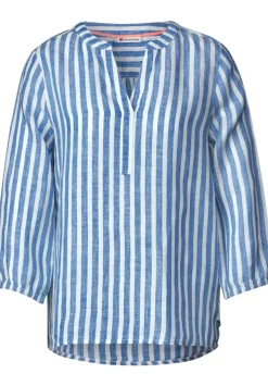 Gestreifte Leinenbluse