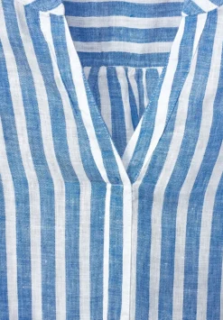 Gestreifte Leinenbluse