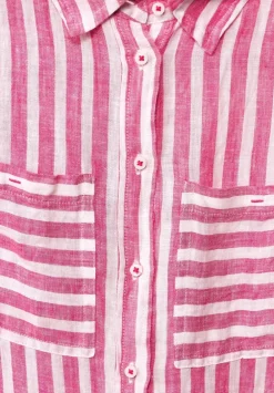 Gestreifte Leinenbluse