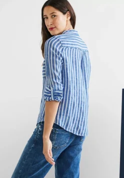 Gestreifte Leinenbluse