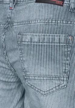 Gestreifte Loose Fit Shorts