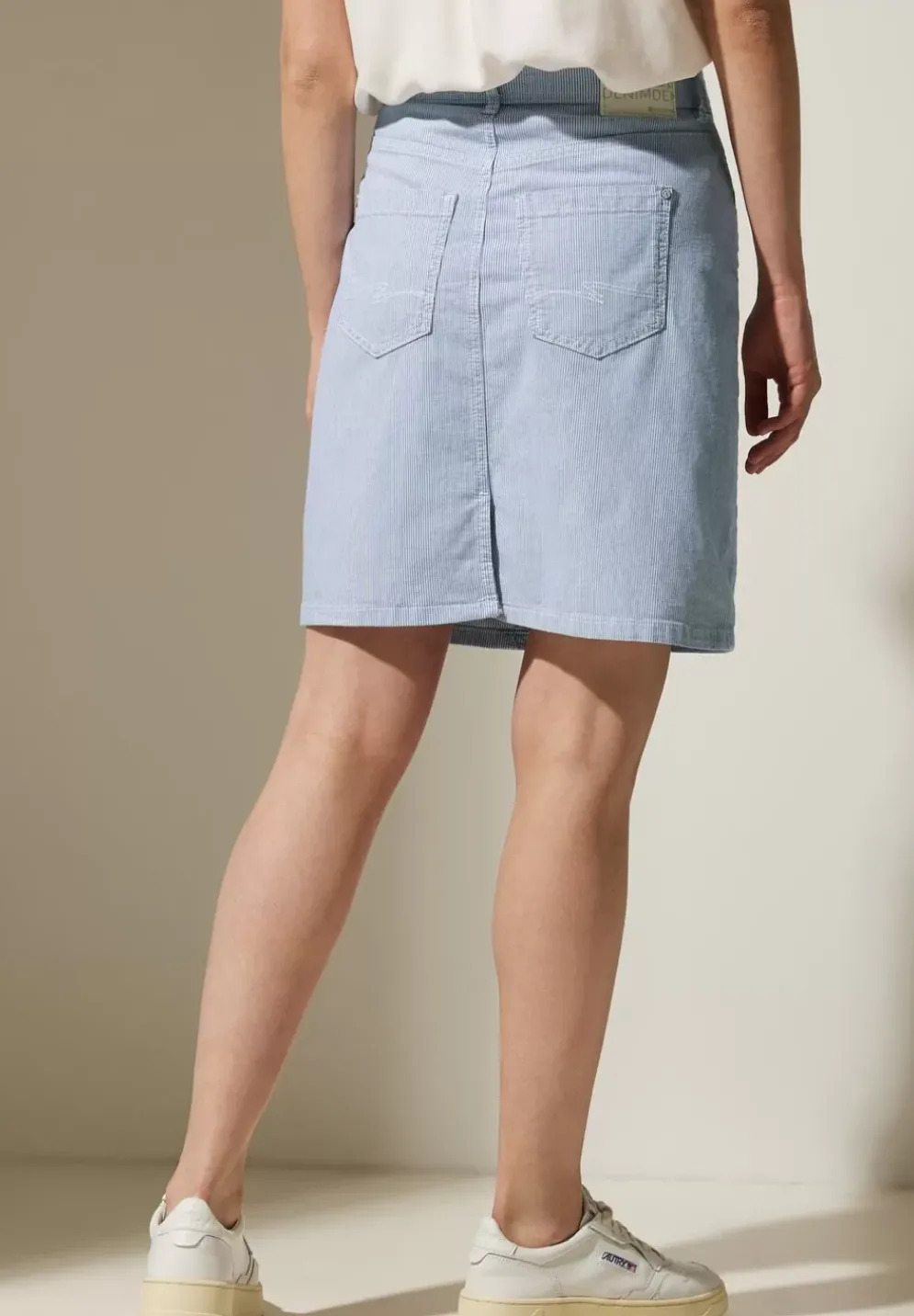 Gestreifter Jeansrock