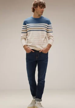 Gestreifter Strickpullover